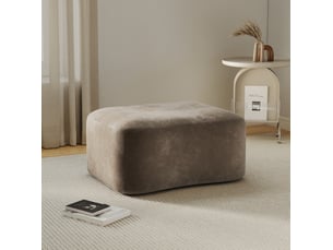 Pouf 96x69x45 cm modulable velours marron