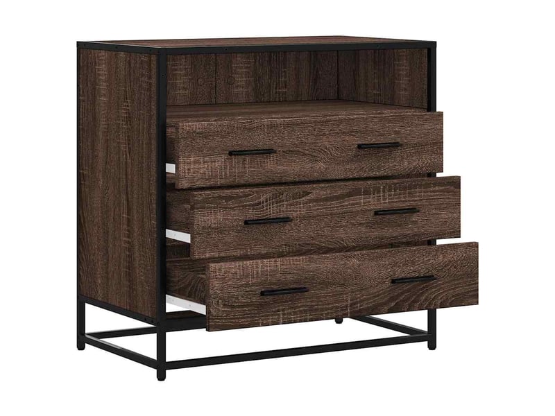  Commode chambre adulte, armoire à tiroirs chêne marron 70x41x70cm bois d'ingénierie shl648  - Conforama E
