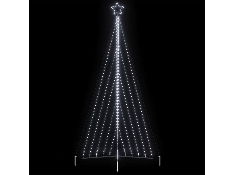  Sapin de noël, arbre de noël à led 570 led blanc froid 399 cm  - Conforama B