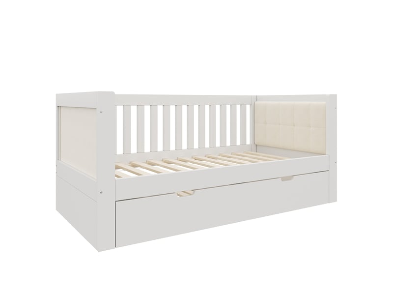  Lit gigogne avec sommier à lattes, lit principal 90 x 200 cm et lit secondaire 90 x 190 cm, sans matelas  - Conforama W