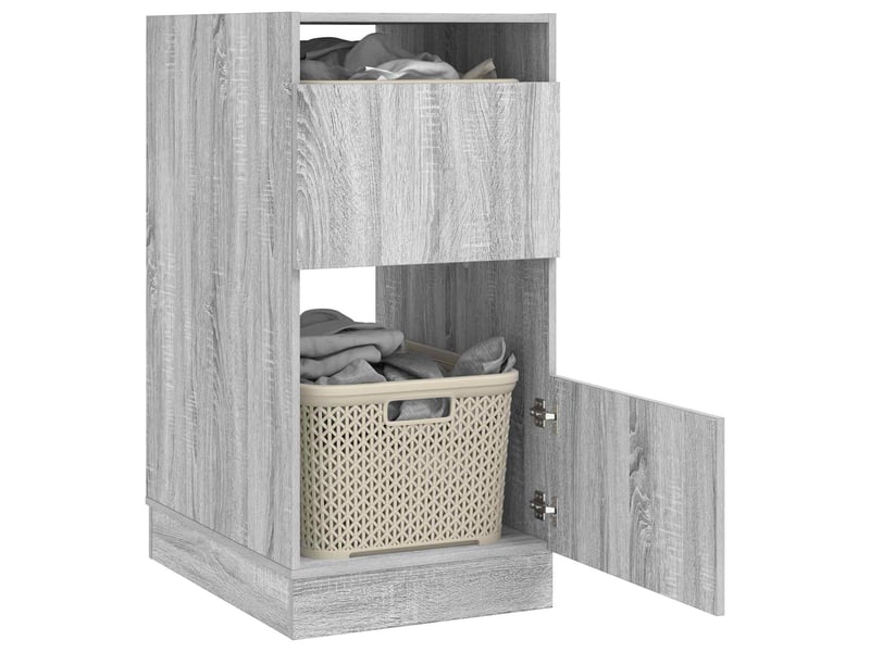 Armoire à laver gris sonoma 50x68x102 cm bois d'ingénierie - Conforama C