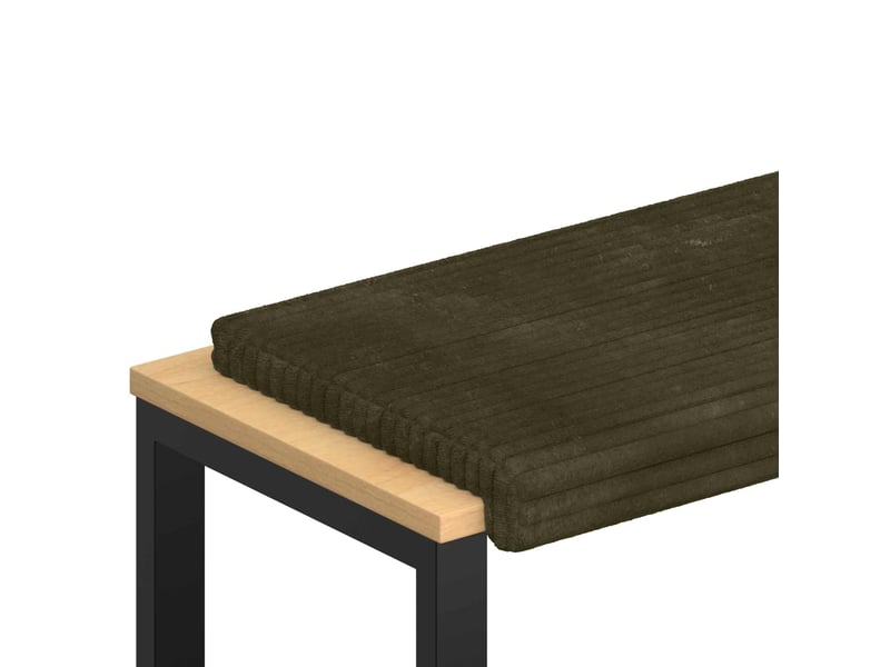 Coussin de banc, coussin d'assise, coussin de canapé velours côtelé en peluche vert profondeur 35 cm cf53882 - Conforama A
