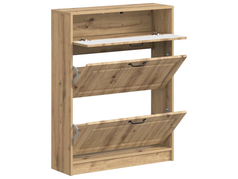 Meuble à chaussures, cabinet à chaussures utrecht 78x24x100 cm bois d'ingénierie shl5294  - Conforama C