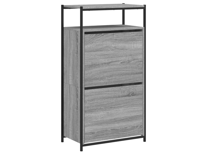  Meuble à chaussures, cabinet à chaussures sonoma gris 60x34x112cm  - Conforama D