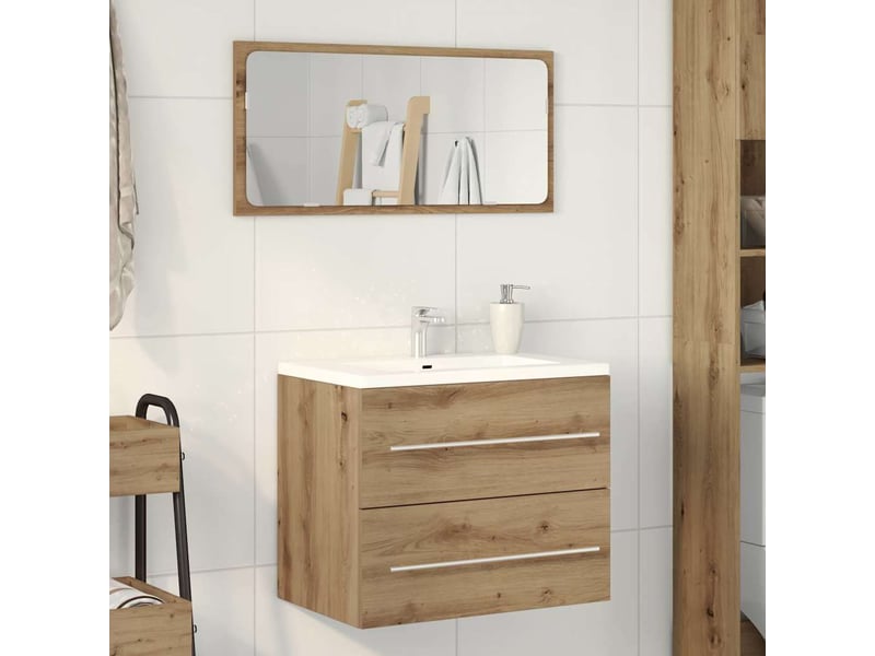  Armoire lavabo de salle de bain, cabinet de salle de bain chêne artisanal bois ingénierie cf65609  - Conforama C