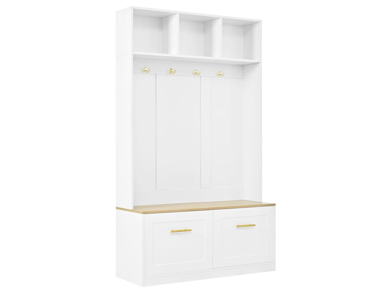  Portemanteau avec banc et rangement 105 x 180 cm en mdf  - Conforama R