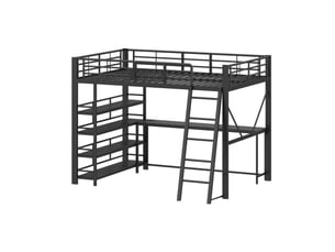 Lit mezzanine 140x200 cm IKSETERA TRADING LTD coloris noir