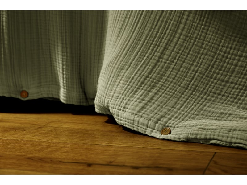  Housse de couette 240x260 cm gaze de coton iris romarin PD25002 - Conforama C