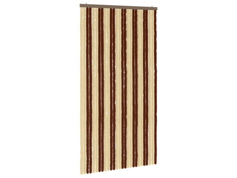  Rideau anti-insectes, moustiquaire en chenille marron et beige 118 x 220 cm cf43469  - Conforama A