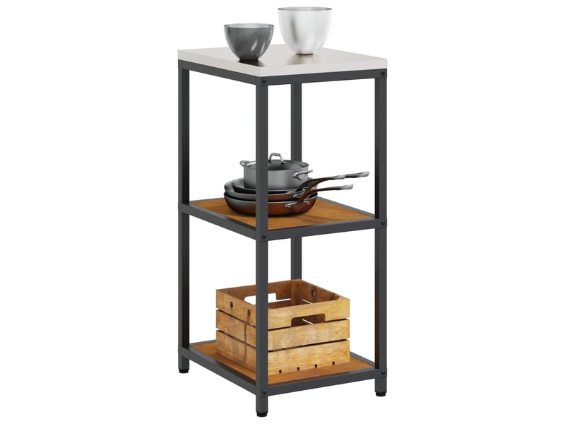  Étagère de cuisine, étagère de rangement hattem rouillé 40x50x92cm acier  - Conforama C