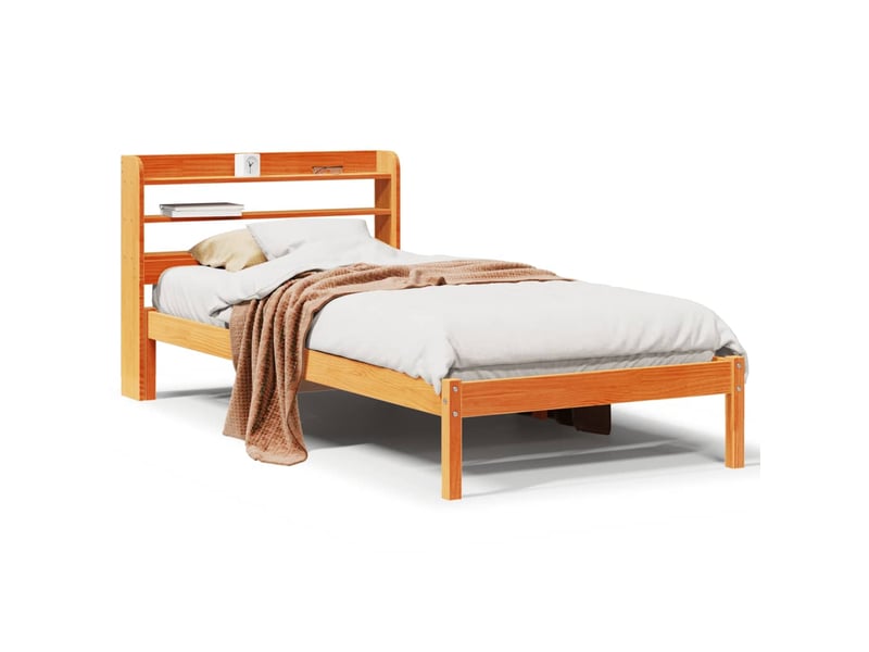  Lit simple- lit adulte -  cadre de lit et tête de lit sans matelas  marron 100x200 cm  - Conforama A