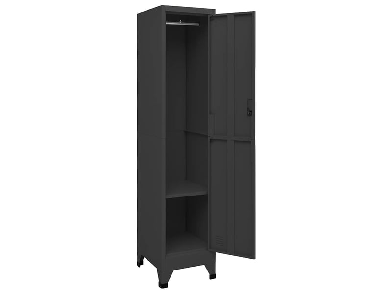  Armoire à casier, rangement de bureau anthracite 38x45x180 cm acier shl6082  - Conforama D
