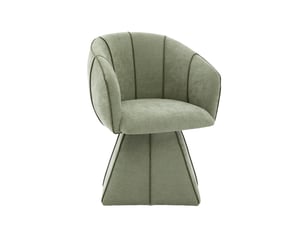 Fauteuil fixe pivotant    Tissu vert vendu A l'unité