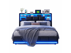 Lit coffre 140x190 cm FOERPL   coloris noir