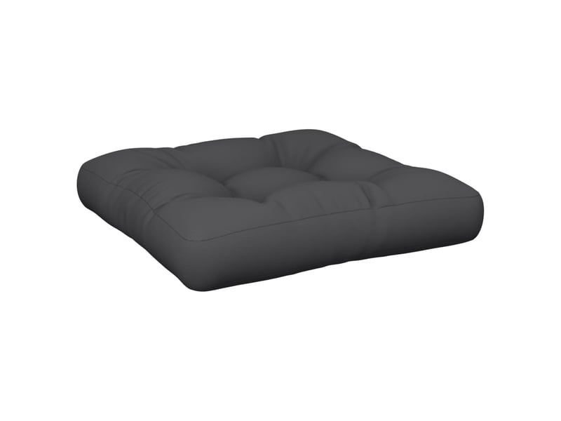  Coussin de palette, coussin de chaise, coussin de canapé noir 60x61,5x10 cm tissu cf55413  - Conforama A