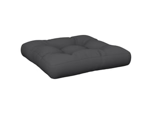 Coussin de palette, coussin de chaise, coussin de canapé noir 60x61,5x10 cm tissu cf55413