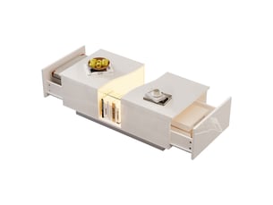 Table basse rectangulaire coloris blanc ATELIER CONFORTIEL  - 50 cmx100 cm