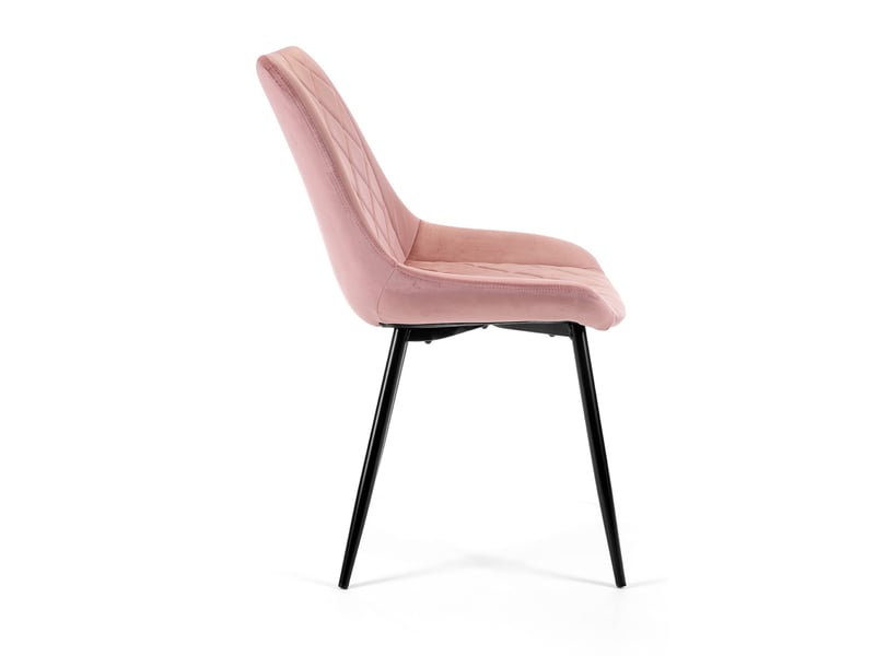 Lot de 2 chaises matelassées de salle à manger en velours akord sj.0488 rose 2x SJ.0488 - Conforama C