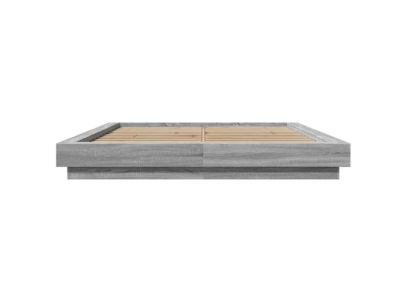  Lit double- lit adulte -  cadre de lit sans matelas sonoma gris 160x200 cm  - Conforama C
