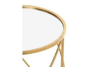 Lot de 2 tables d'appoint ingrid 70cm doré