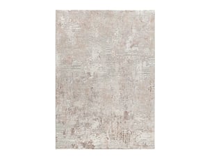 Tapis abstrait à relief beige, 192 x 290 cm