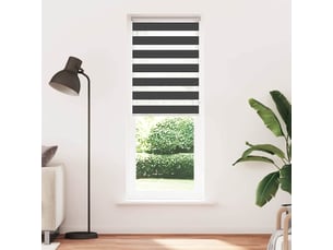 Store zèbre, store de fenêtre noir 85x230 cm largeur du tissu 80,9 cm polyester cf48944