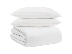 Ensemble de duvet avec oreiller 3 pcs - couette blanc plume de canard