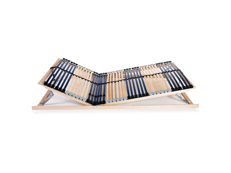  Lit simple- lit adulte -  sommier à lattes sans matelas avec 42 lattes 7 zones 100x200 cm  - Conforama B