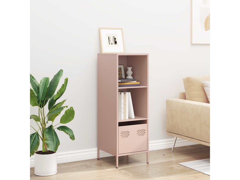  Buffet haut - bahut - meuble de rangement rose 35x39x103,5 cm acier  - Conforama C