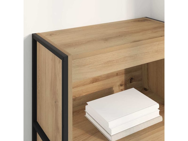 Bibliothèque, armoire à livres 60 x 30 x 121 cm bois d'ingénierie chêne artisan - Conforama D
