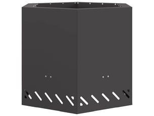 Brasero exterieur, foyer sans fumée noir 58x58x51 cm acier patiné