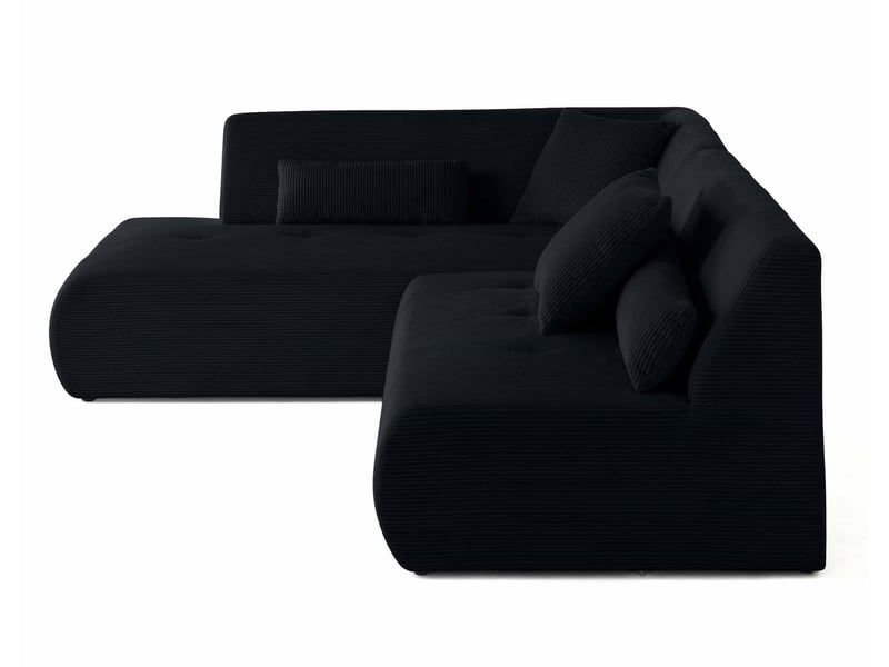 Onyx - canapé modulable d'angle gauche 5 places - en velours côtelé - lisa design - noir ONYX - Conforama E