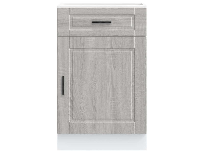 Meuble de rangement, armoire de cuisine porto sonoma gris bois d'ingénierie shl2789 - Conforama D