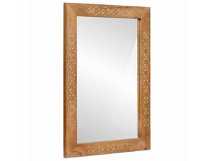 Miroir rectangulaire à fixer coloris marron <strong></strong> <strong></strong> - 70 cm x 50 cm