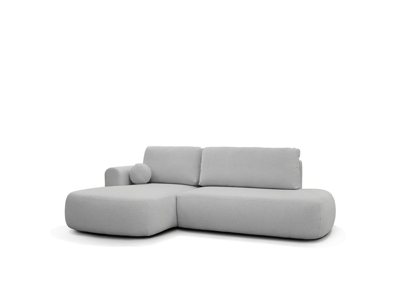  Canapé molino convertible 4 places angle gauche gris clair laine bouclée 3CA61.LO.4AC.G.16 - Conforama C