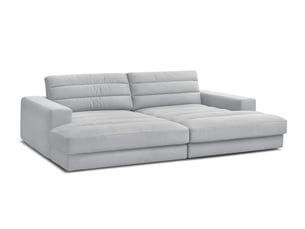 Canapé droit fixe BOBOCHIC SIERRA 4 places Velours gris