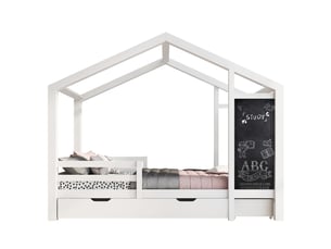 Lit cabane 90x200 cm    coloris blanc