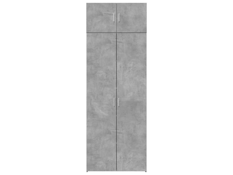  Buffet - armoire de rangement gris béton 80x42,5x225cm bois d'ingénierie  - Conforama D