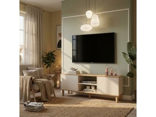 Meuble tv coloris beige 59.1 cm AHD AMAZING HOME DESIGN  