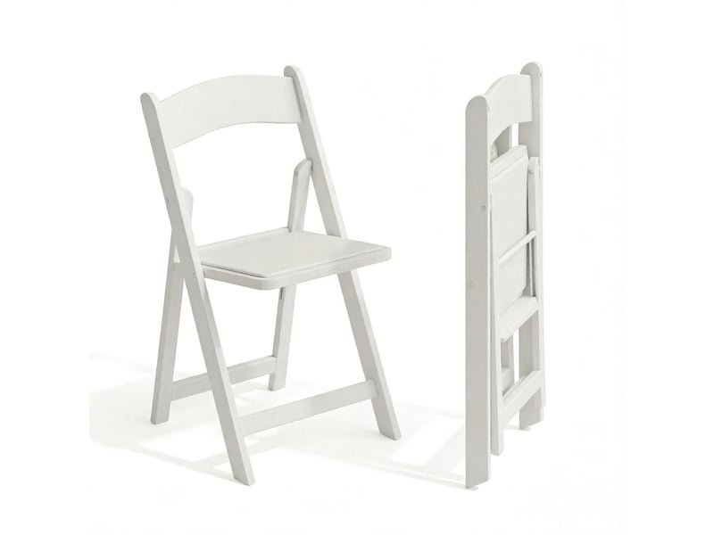  Chaise de salle à manger - ensemble de 4 chaises pliantes portables, multifonctionnelles, 44 x 45 x 78 cm, blanc  - Conforama R
