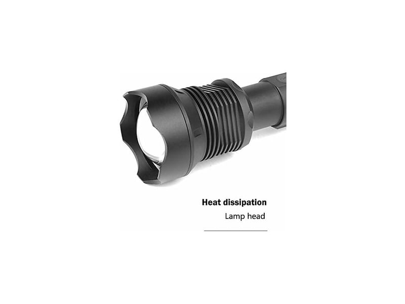 Lampe torche led, 4503500 lumens lampe de poche xhp70 puissante ajustable zoomable étanche torche, lampe torche rechargeable usb - Conforama D