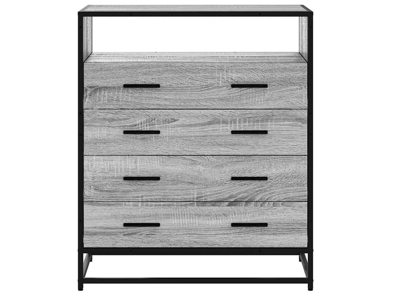  Commode, armoire à tiroirs bureau sonoma gris 70x41x83,5 cm bois d'ingénierie  - Conforama D