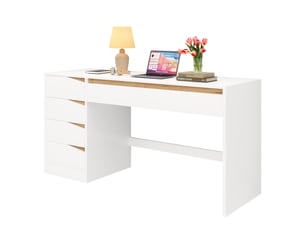 Bureau enfant Fay Lum 140 cm coloris blanc