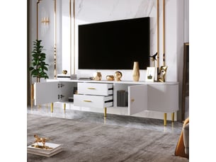 Meuble tv coloris blanc 170 cm