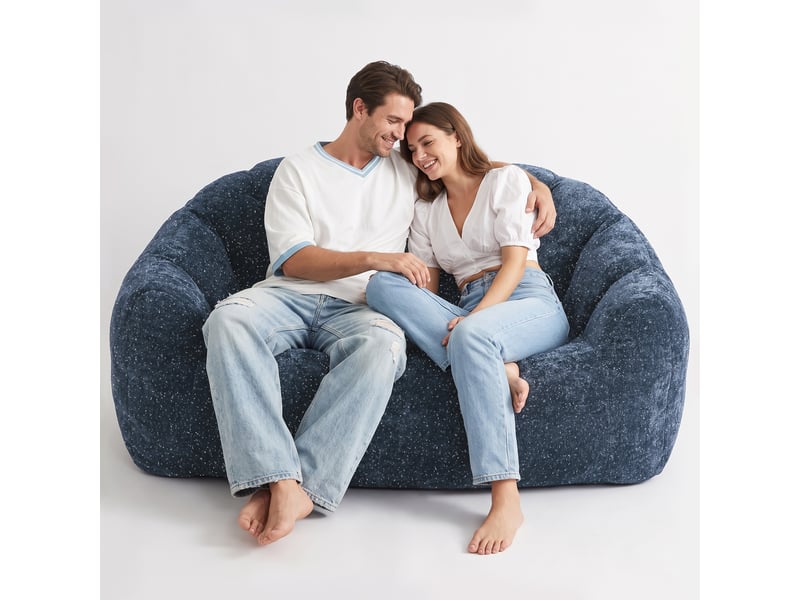  Fauteuil poire bear paw starry sky grand format avec accoudoirs et rembourrage  - Conforama D