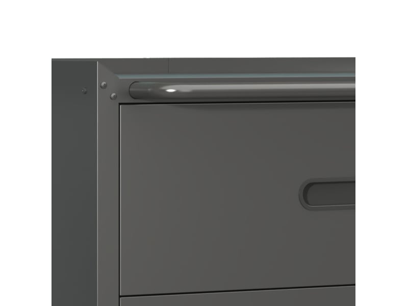 Meuble de rangement à outils 75x42x88 cm – noir – 3 tiroirs xxl, roulettes verrouillables amovibles - Conforama E