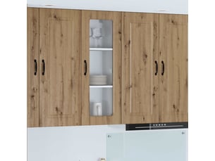 Meuble mural de cuisine | armoire de cuisine chêne artisanal shl6356