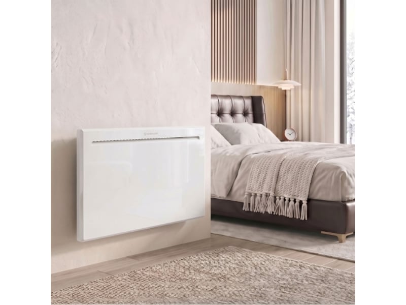  Radiateur électrique connecté 1500 w blanc, sur pied ou mural, minuterie 7 jours, détection de fenêtre, antigel  - Conforama E