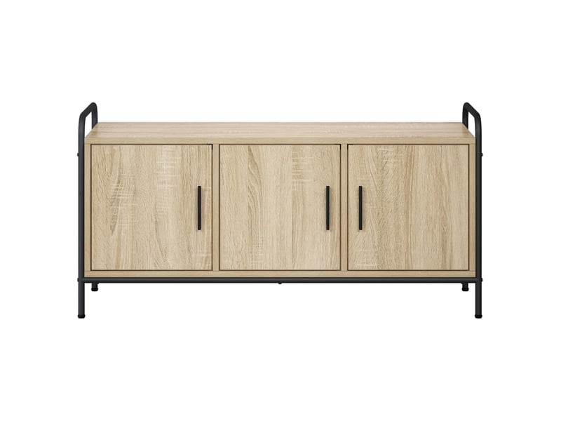  Meuble tv moderne, banc tv 79,5x33x50 cm chêne sonoma bois d'ingénierie shl12290  - Conforama D