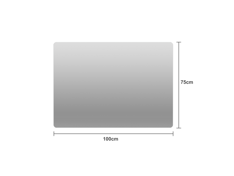  Miroir mural sans cadre 100 x 75 cm verre argenté fixation horizontale ou verticale W3700P436497 - Conforama C